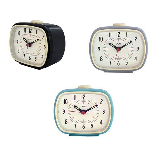 Leni Retro Bedside Desk Alarm Clock