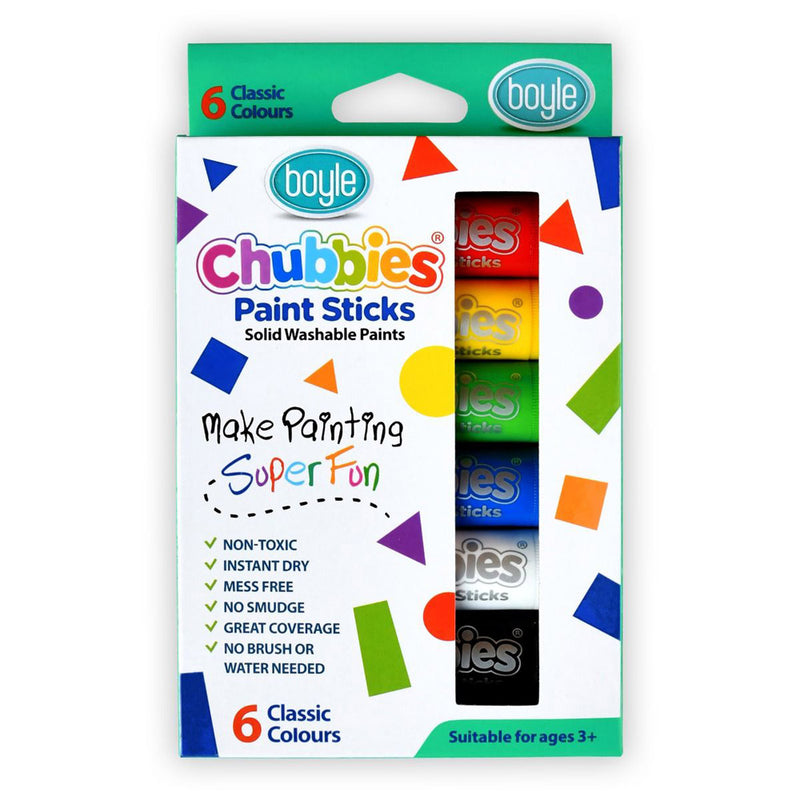 Chubbies Washable Paint Sticks (Pack of 6)