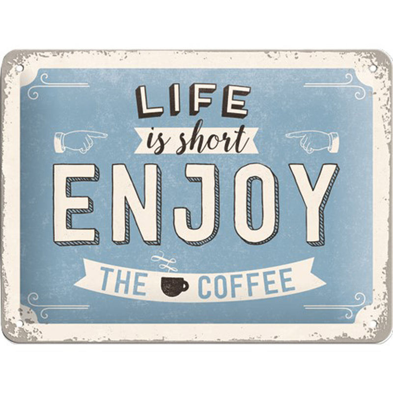 Nostalgic-Art Small Enjoy the Coffee Sign (15x20cm)