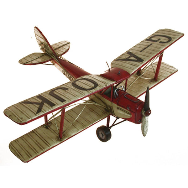 Red and White Tiger Moth Plane Ornament 50cm