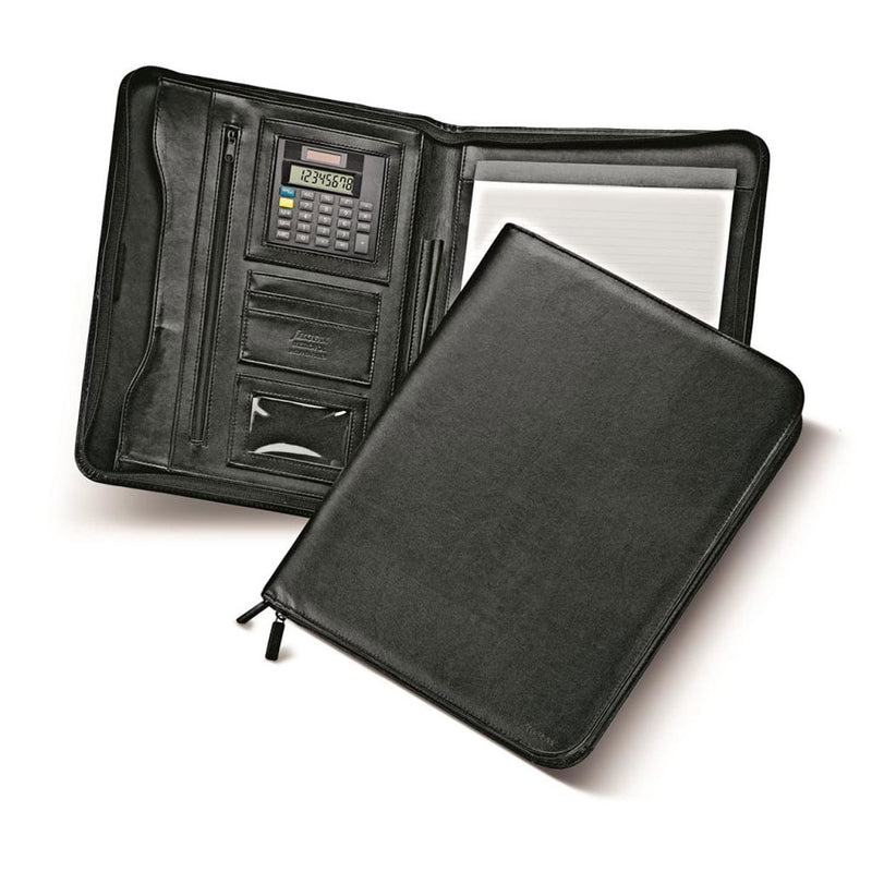 Filofax Metropol A4 Zipped Folio with Calculator (Black)