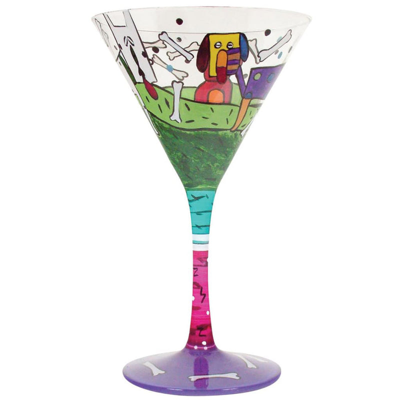 Dogatini Hand-Painted Martini Glass