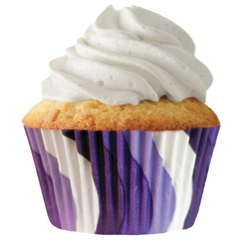 Swirl Cupcake Cups 32pk (Purple)