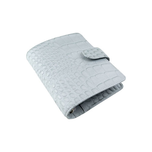 Filofax Classic Croc Pocket Organiser (Silver Mist)