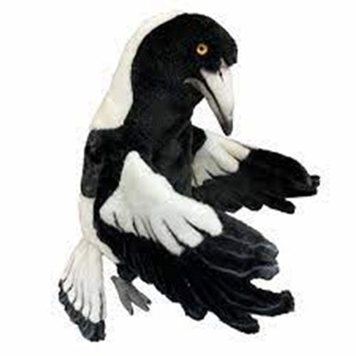 Magpie Bird Hand Puppet 34cm