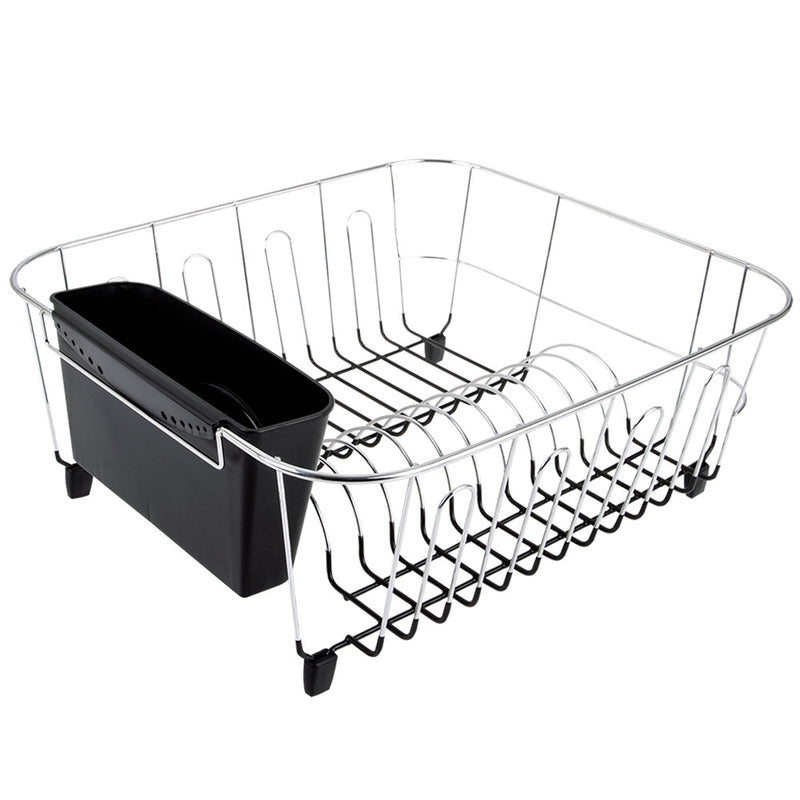 D.Line Small Dish Drainer Chrome/PVC with Caddy