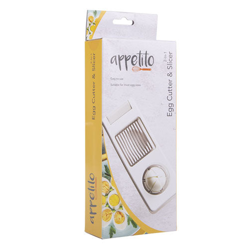 Appetito 2-in-1 Egg Cutter & Slicer (White)