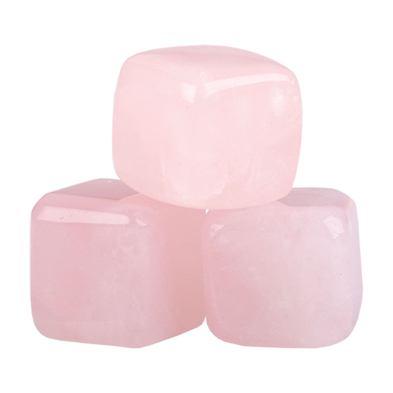 Bartender Rose Quartz Gin Stones with Bag (Set of 6)