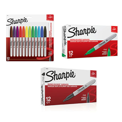 Sharpie Permanent Marker Fine 12pk