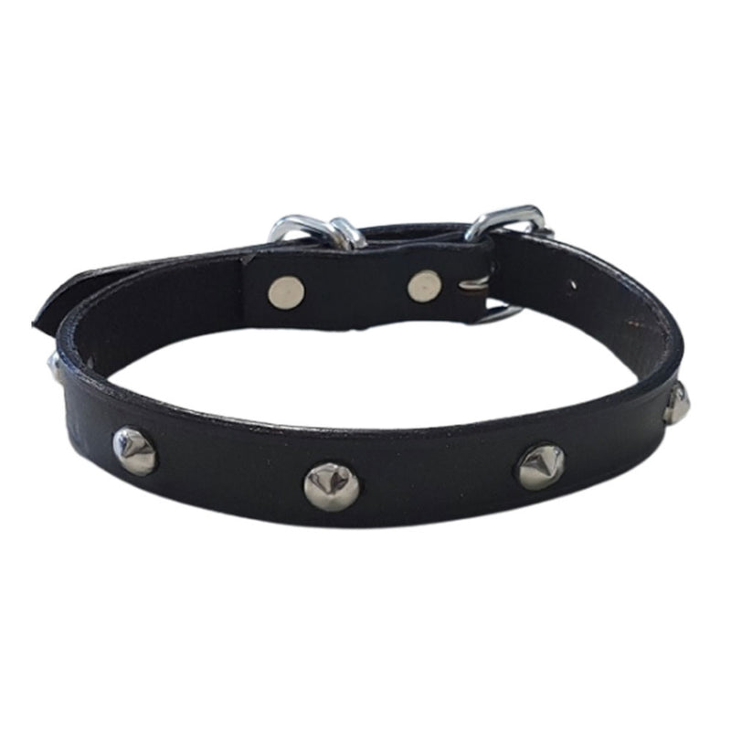 Leather Studded Collar (Black)