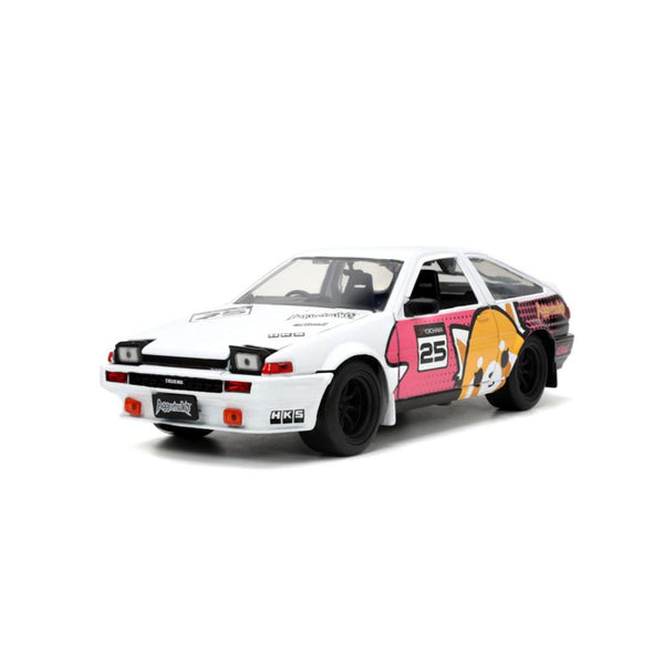 Aggretsuko Toyota AE86 with Aggretsuko 1:24 Diecast Set