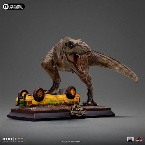 Jurassic Park T-Rex Attack Icons Statue