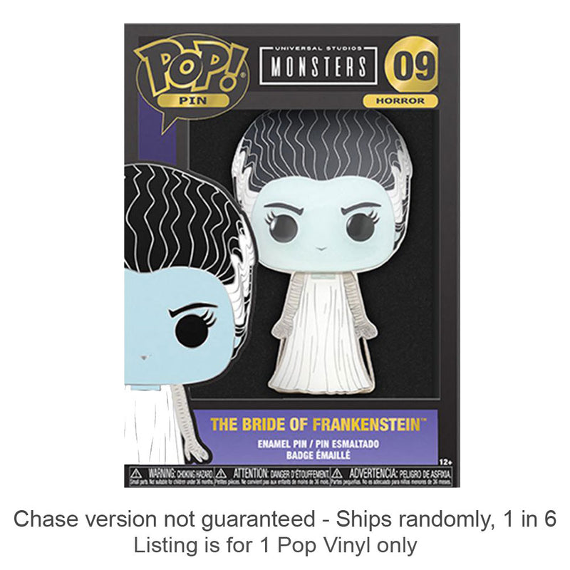 Bride of Frankenstein 4" Pop! Enamel Pin Chase Ships 1 in 6