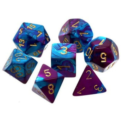 Chessex Gemini Purple Mini-Polyhedral 7-Die Set