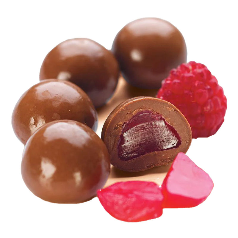 Framboises de chocolat au lait premium