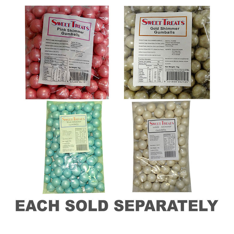 Sweet Treats Shimmer Gumballs Bulk 1kg