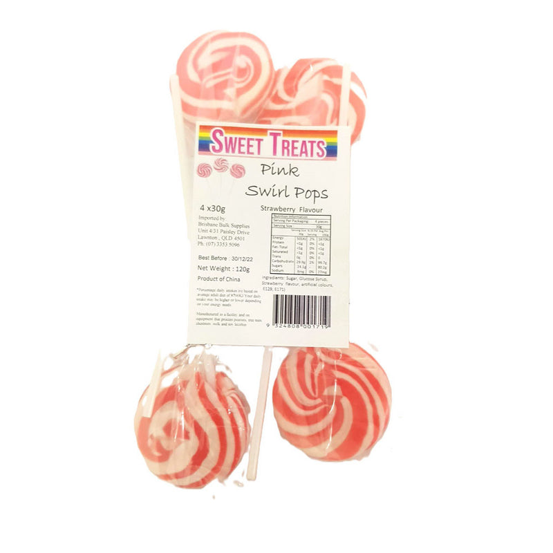 Sweet Treats Swirl Pops 4pk (120g)