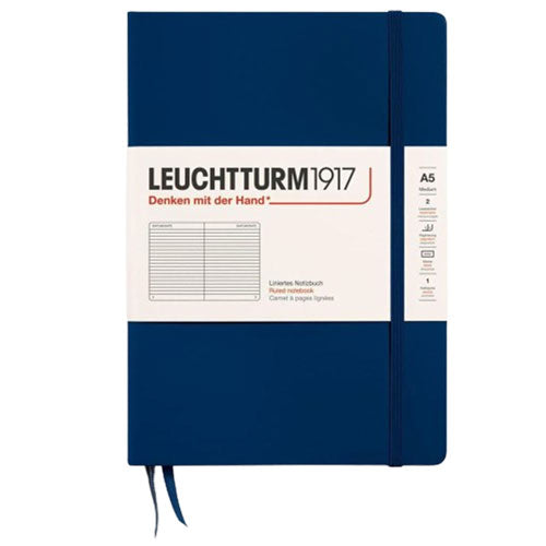 Leuchtturm Hardcover Ruled Notebook A5 (Blue)