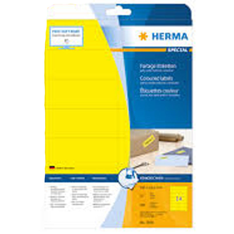 Herma Coloured Labels A4 100pc (105x42.3mm)