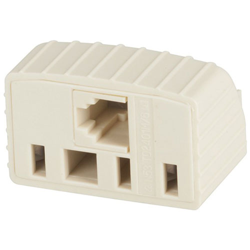 605 to 610/RJ12 Telephone Double Adaptor Plug