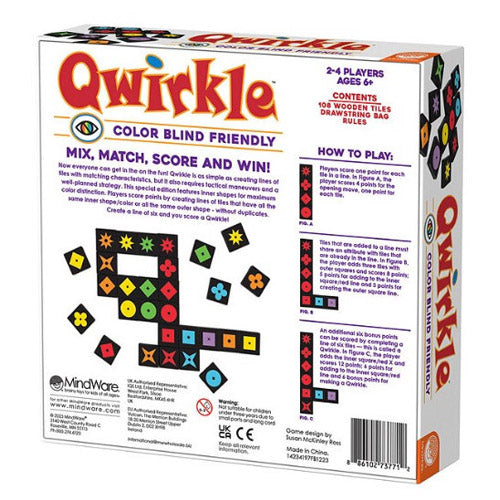 Qwirkle Colour Blind Friendly Edition Family Game