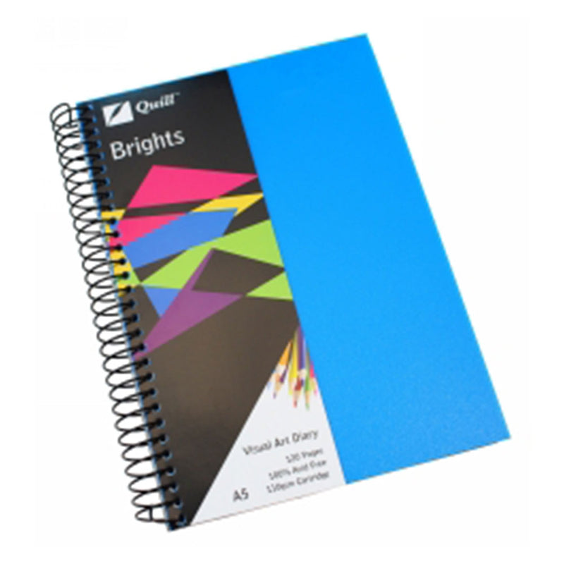 Quill Brights A5 Visual Art Diary 120pg (Marine Blue)