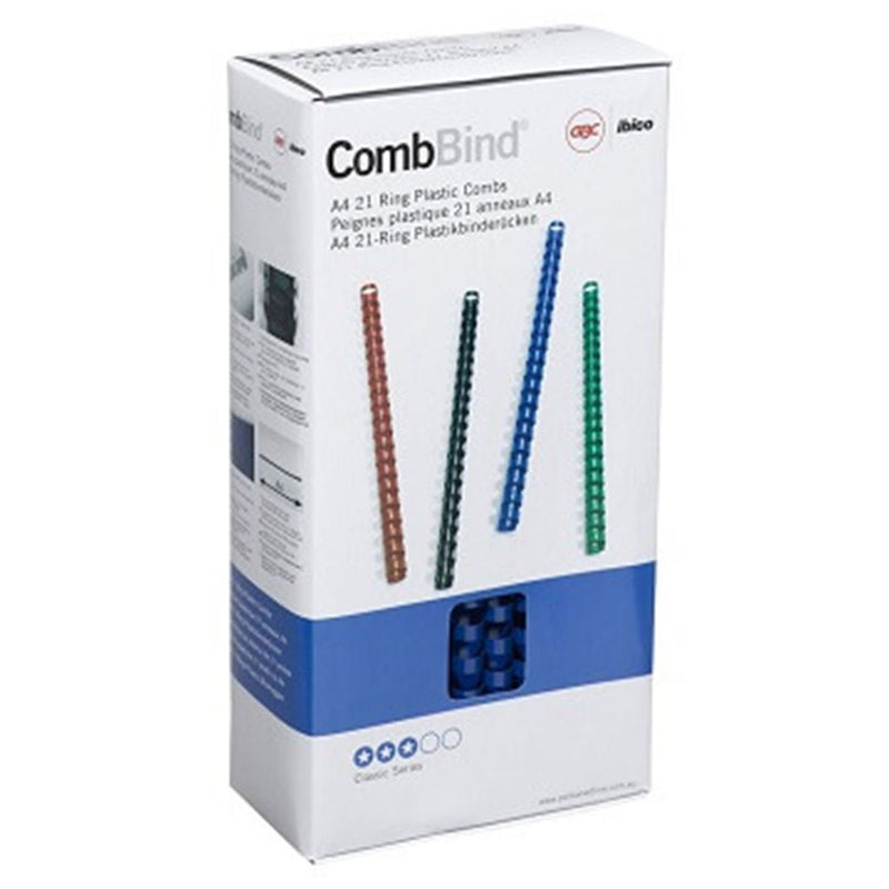 Combs de liaison bleu GBC (pack de 100)