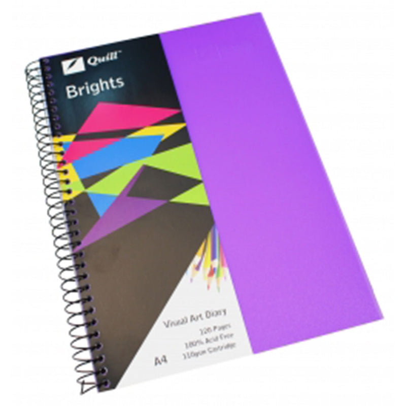 Quill Brights A4 Visual Art Diary 60-feuilles