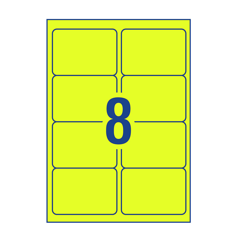 Avery High Visibility Fluoro Address and Shipping Label
