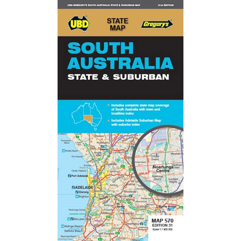 UBD South Australia State and Suburban Map 570 9th Edition