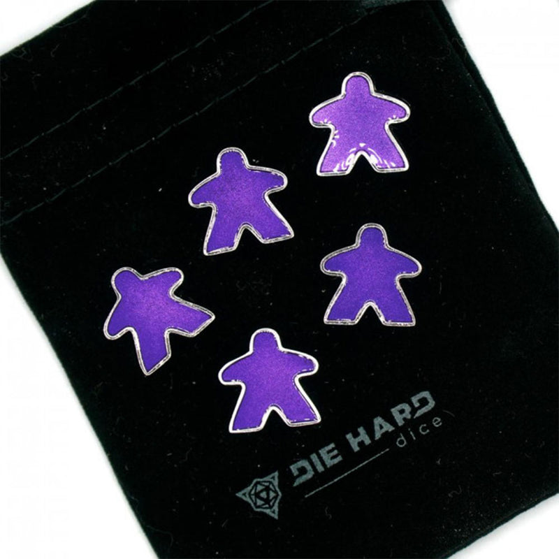 DHD Platinum Metal Meeples with Bag (Set of 5)