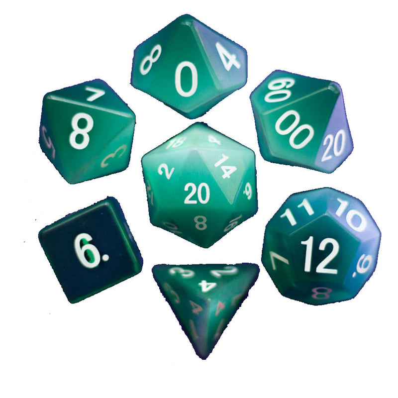 Mdg Cat's Eye Polyéddral Dice Set 16 mm