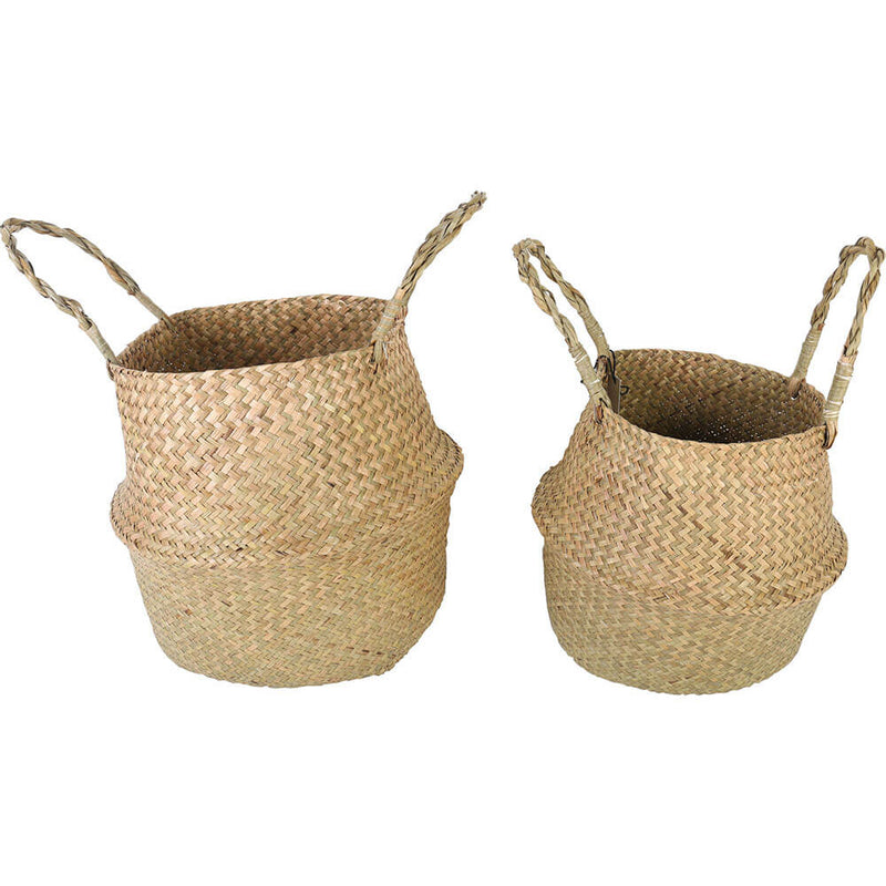 Byron 2pcs paniers pliables en jonc de mer 30x27cm