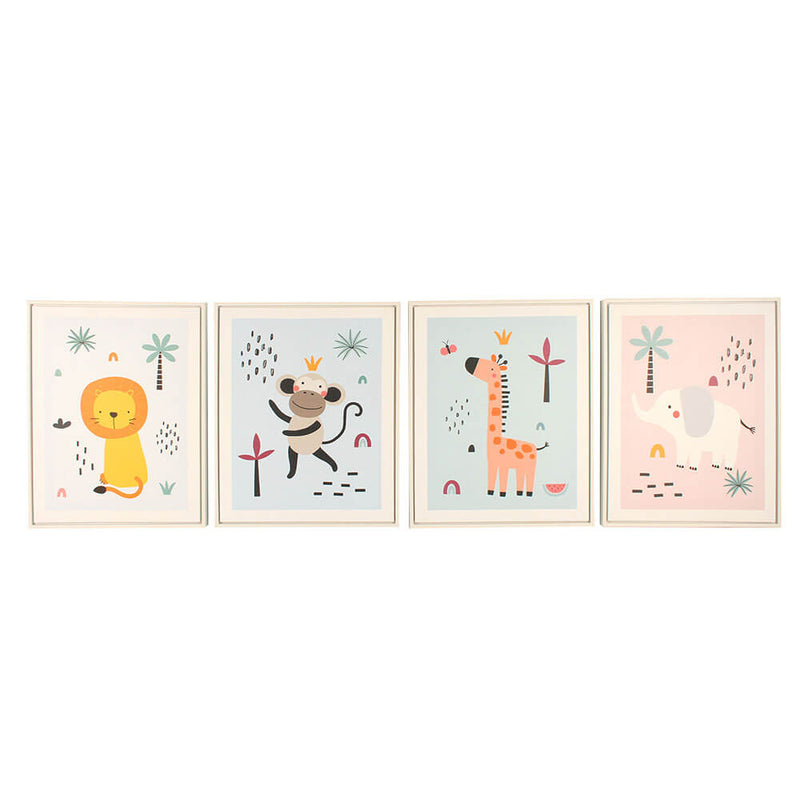 Jordan Kids Room Prints avec cadre Lot de 4 (50x40x3cm)