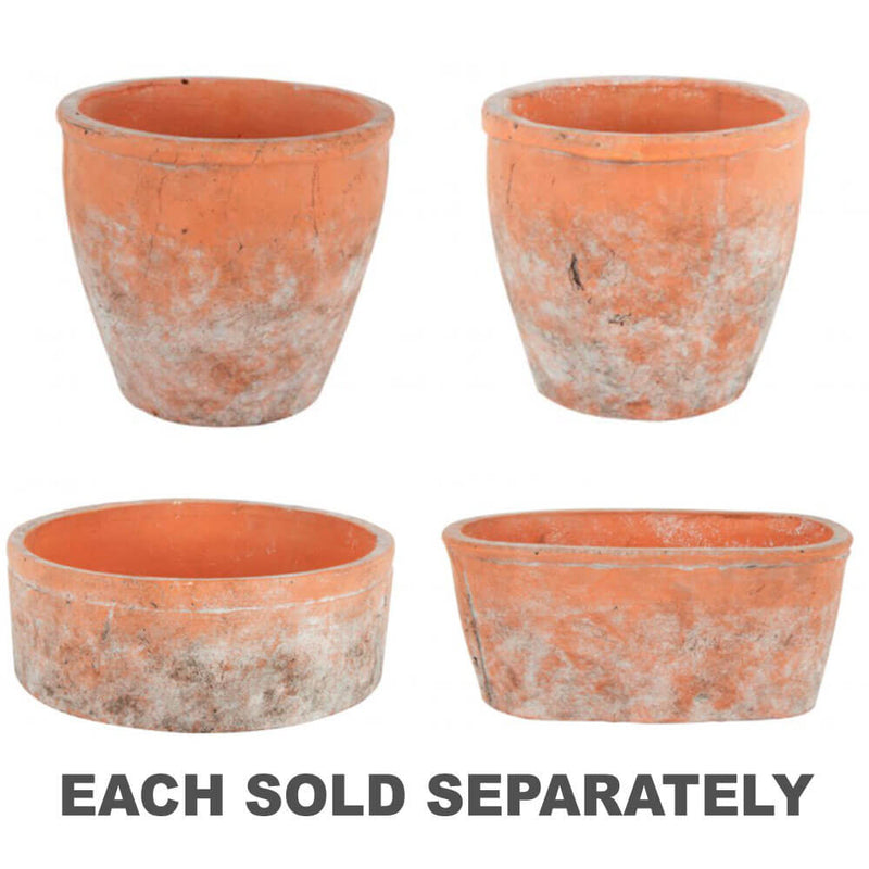 Sersi Antiqued Face Concrete Pot Terracotta