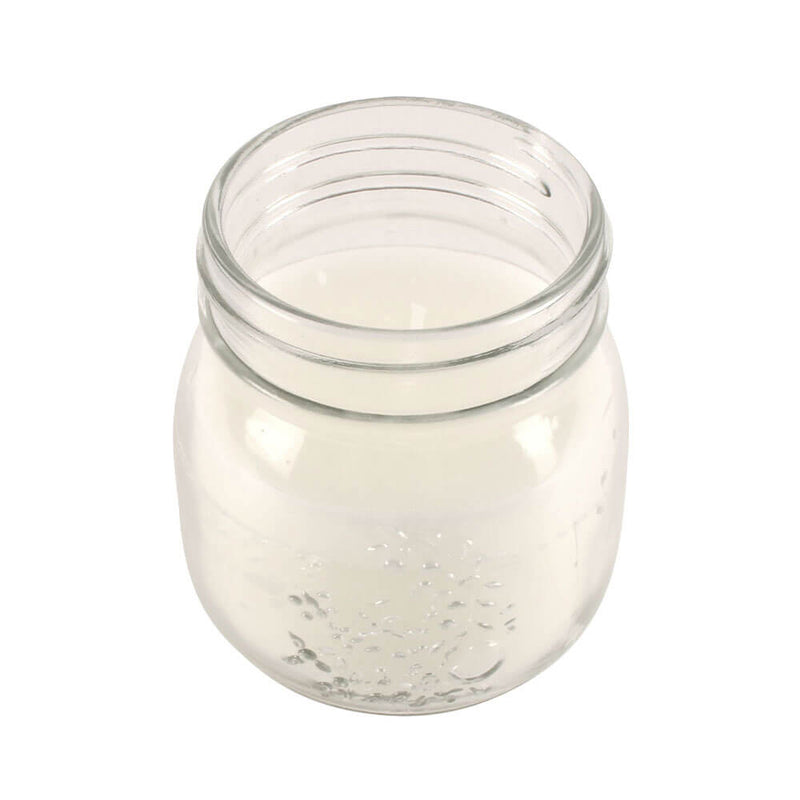 Sandalwood Citronella Candle in Clear Glass Jar (9x8cm)