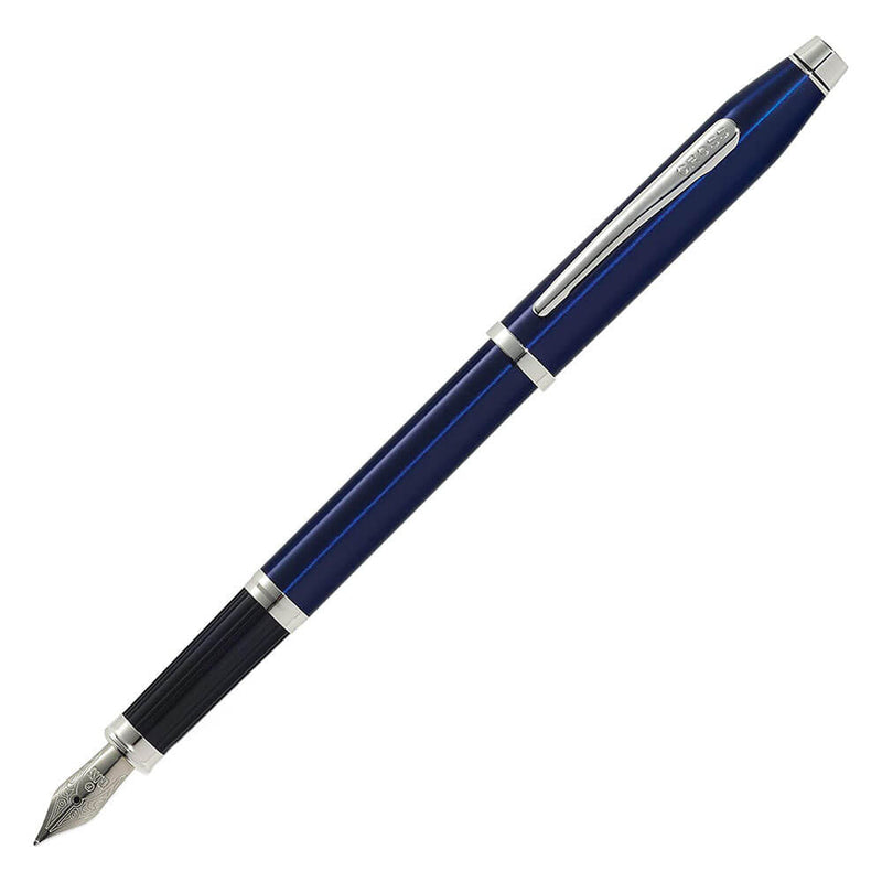 Stylo plume Century ll en laque bleue avec chrome PT