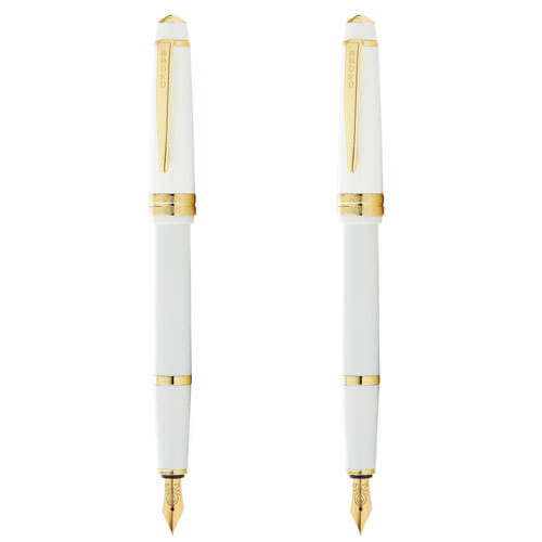 Cross Bailey Light Gloss Fountain Pen (White/Gold)