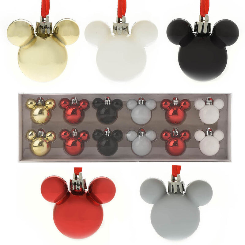 Disney Christmas Mickey Baubles (Set of 12)