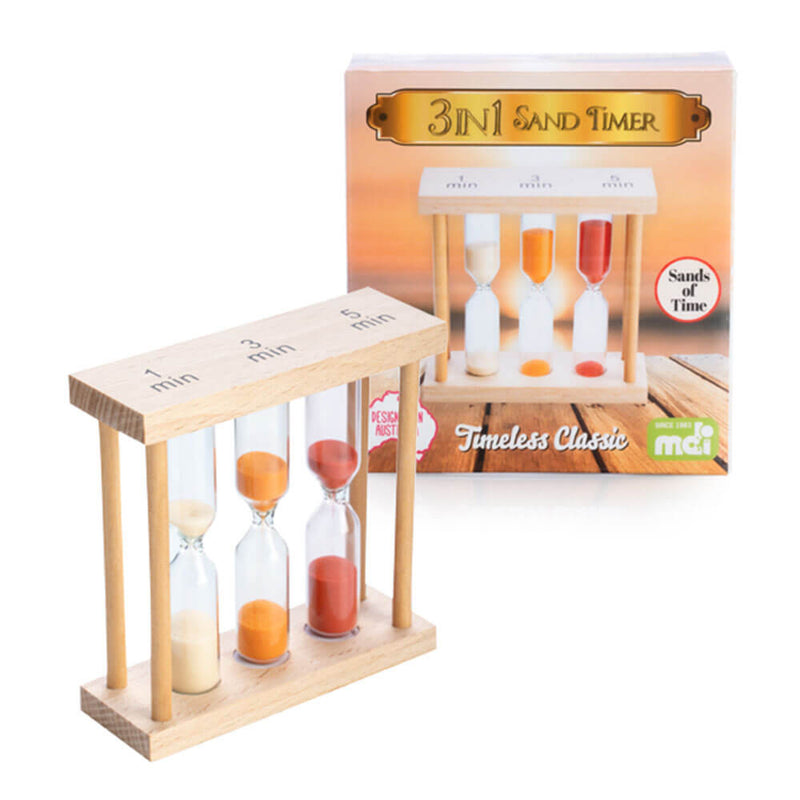 3-in-1 Wooden Sand Timer