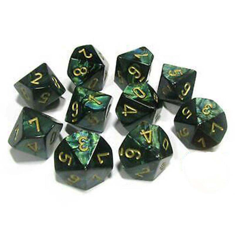 Jeu de 10 matrices polyédriques Chessex D10