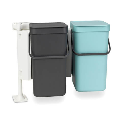 Brabantia Built In Bin Sort & Go (Mint/Grey)