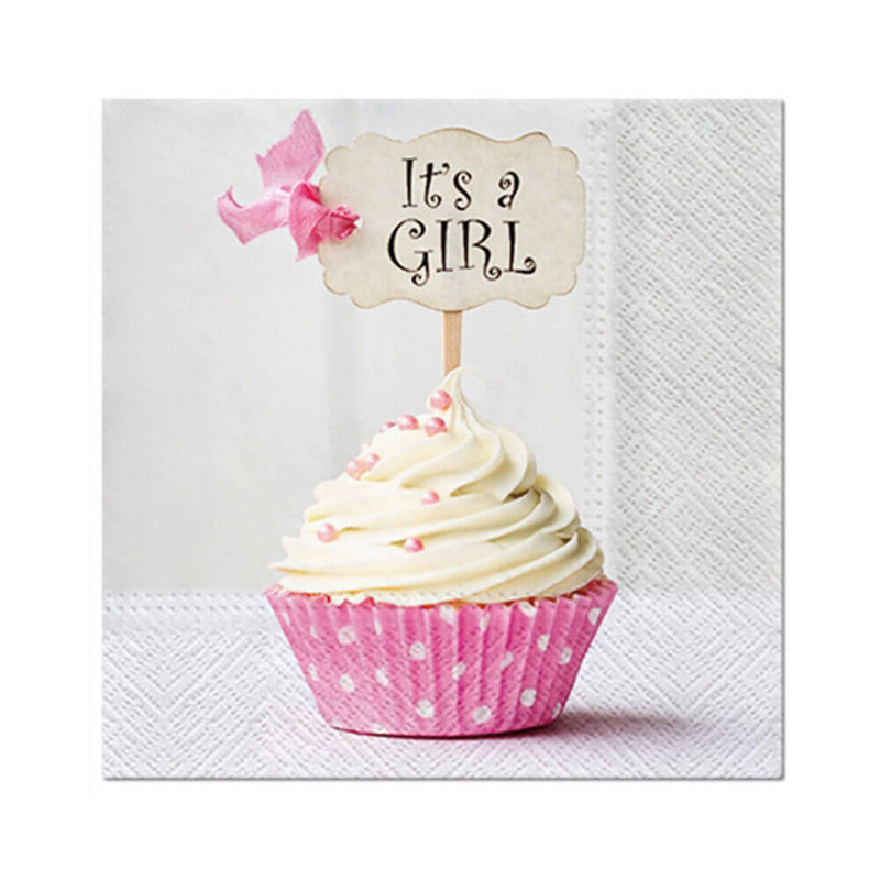 Paw Cupcake Lunch Napkin 33 cm (20pk)