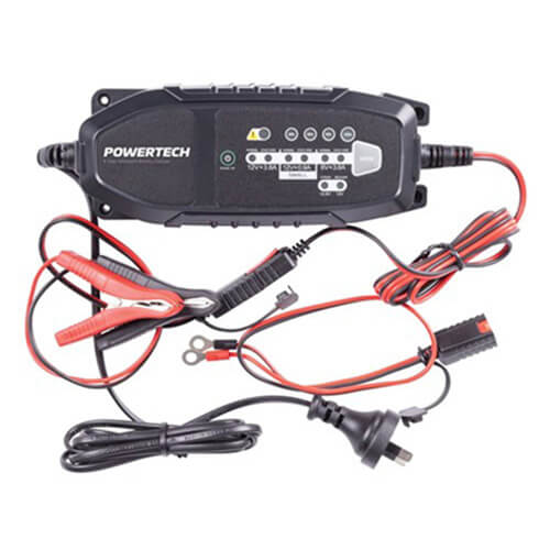 Powertech 8-Step Lead Acid & Lithium Battery Charger (3.8A)