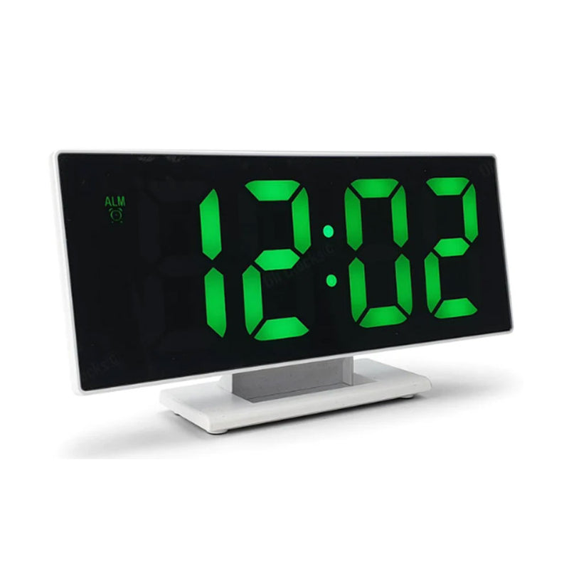 Réveil LCD à visage miroir 19 cm