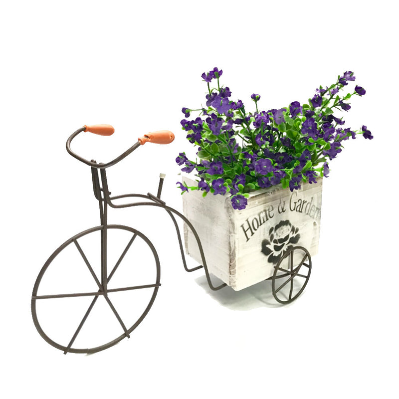 Maison et jardin Vélo à 3 roues avec décoration de boîte à fleurs