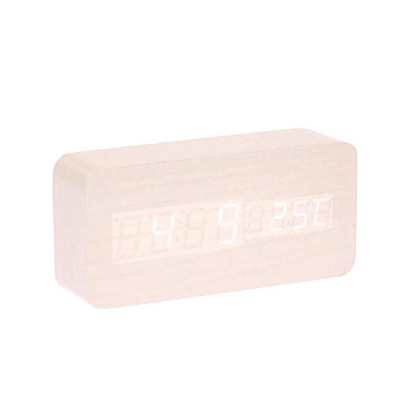 Horloge de table cuboïdes LED avec affichage de la température