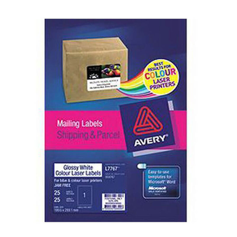 Avery Gloss Label Laser Blanc (25pk)