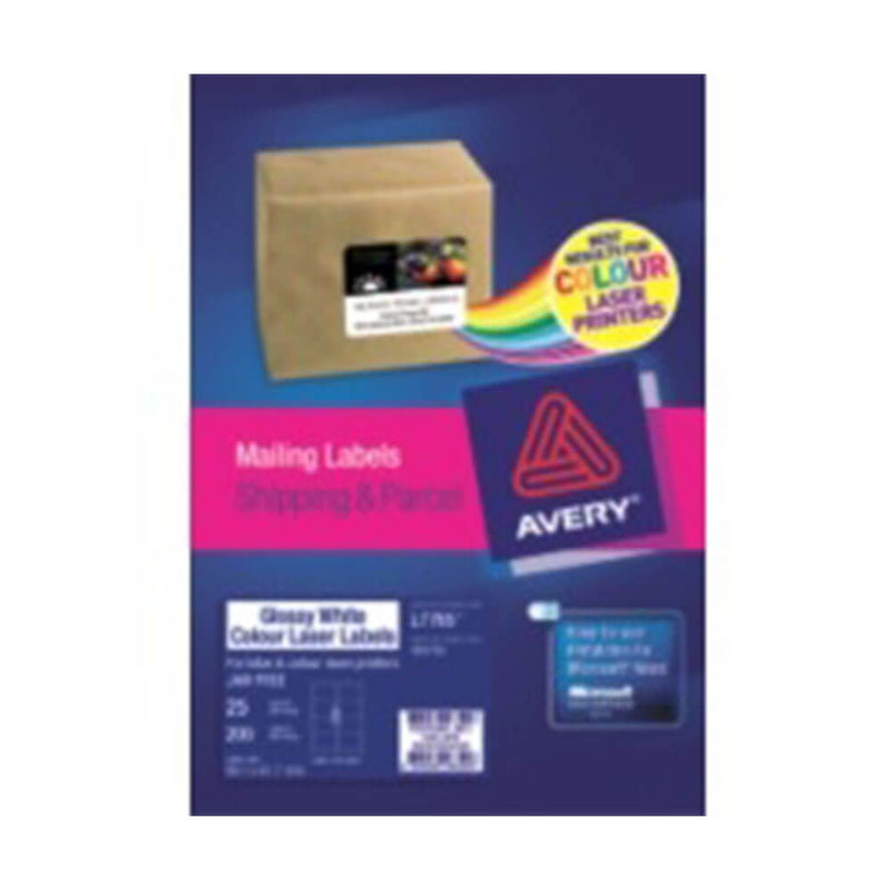 Avery Gloss Label Laser Blanc (25pk)