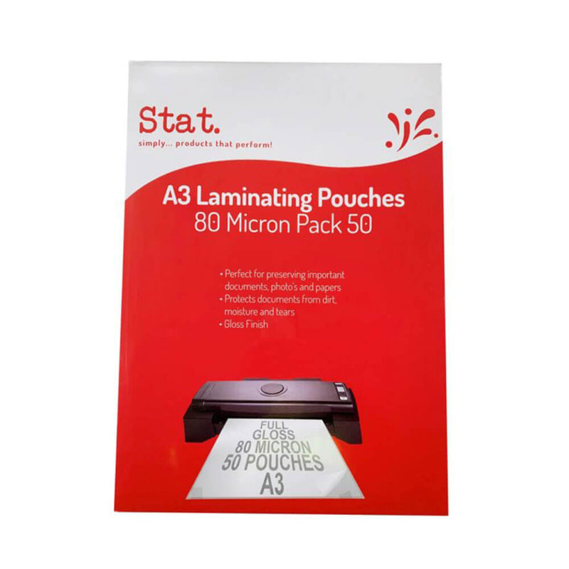 Pochette de plastification Stat 80 microns (50pk)